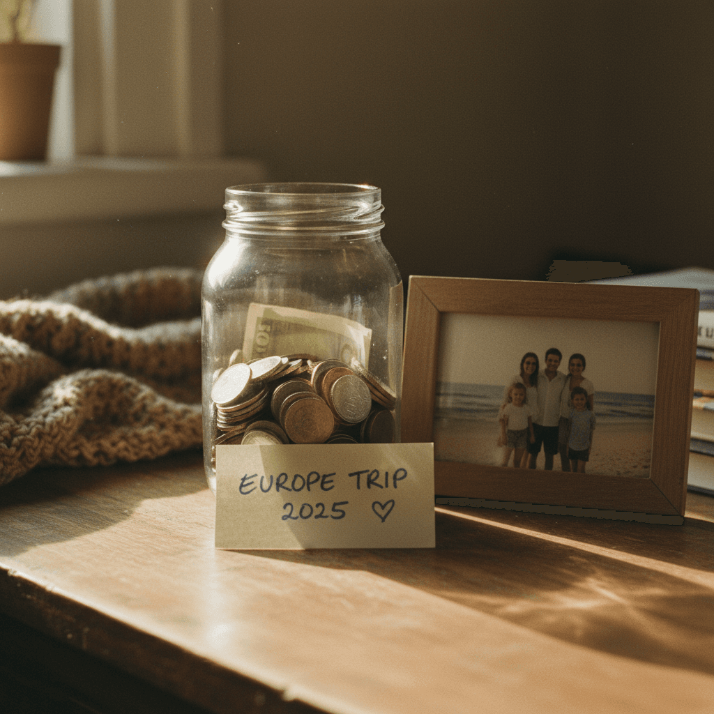 Persönliches Sparziel symbolisch dargestellt für individuelle Wünsche und Zukunftspläne